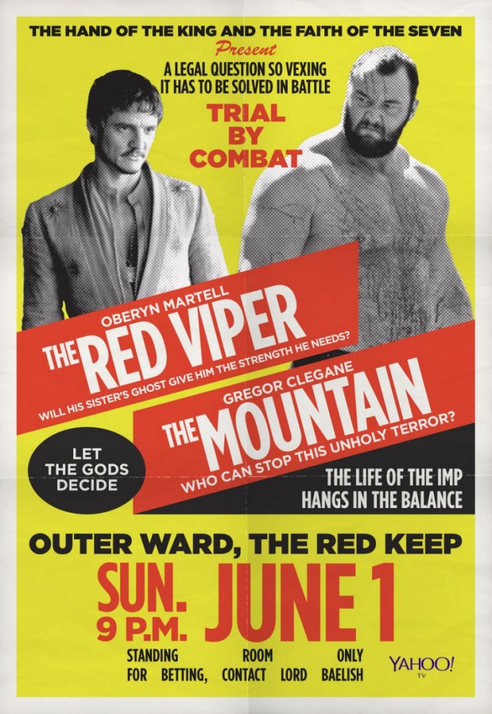 OBERYN MARTELL: THE RED VIPER VERSUS GREGOR CLEGANE: THE MOUNTAI